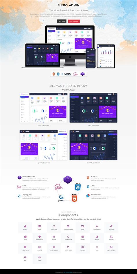 Sunny Bootstrap Admin Dashboard Html Template Stylelib