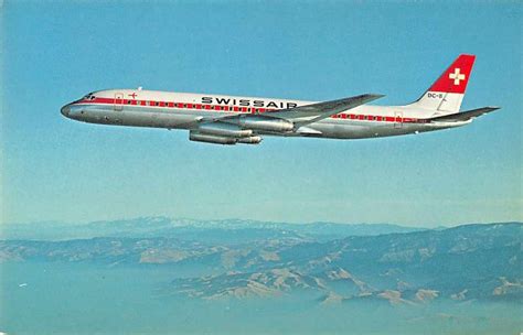 Schöne Ansichtkarte Aviatik SWISSAIR DC 8 62 Kaufen auf Ricardo