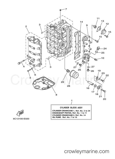 Cylinder Crankcase Outboard Hp F Tlr Crowley Marine