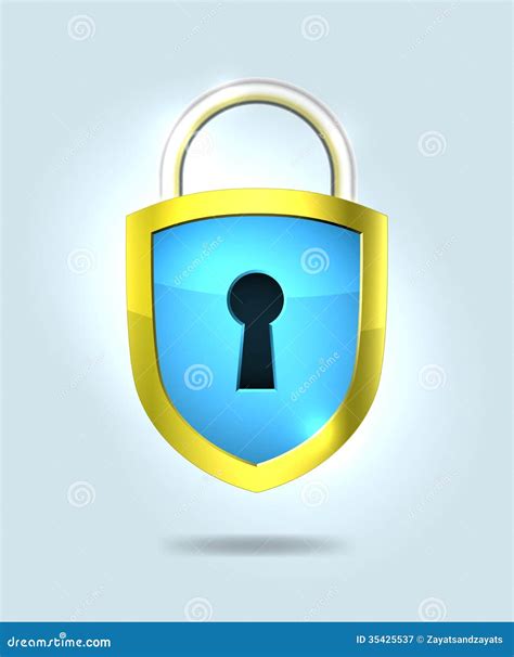 Shield Lock Stock Vector Illustration Of Strong Effect 35425537