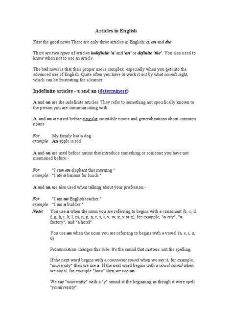 articles  english  english language languages