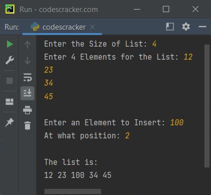 Python insert() Function