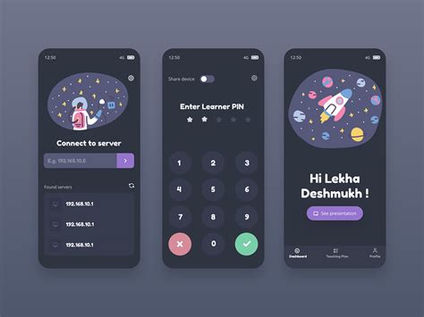 Dark mobile theme by Lekha Deshmukh on Dribbble