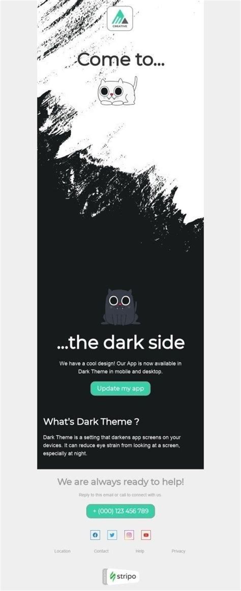 Dark Theme Email Template By Full Name Stripo Email