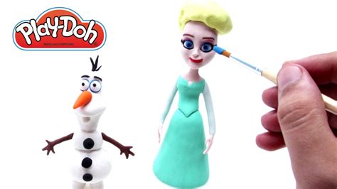 Play Doh Frozen Stop Motion Elsa & Olaf! Playdough Animación de Disney ...