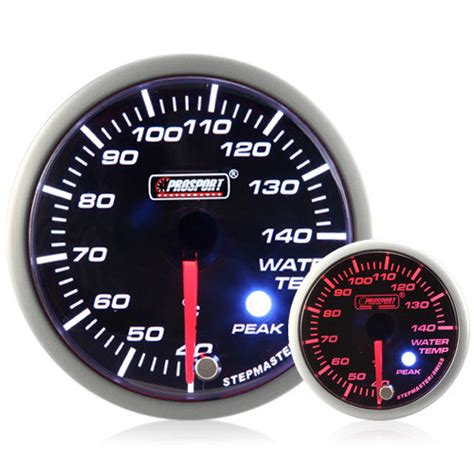 Mm Prosport Smoked Stepper Motor Peak Water Temperature Gauge C