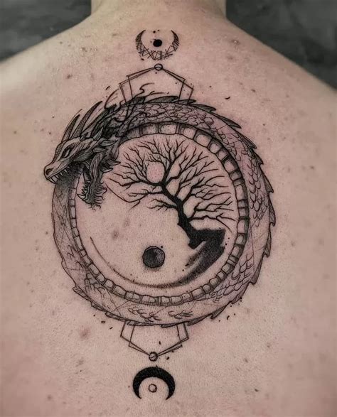 Jormungandr Ouroboros Back Tattoo TATTOOGOTO