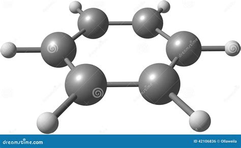 Benzene Molecular Structure On White Background Stock Illustration