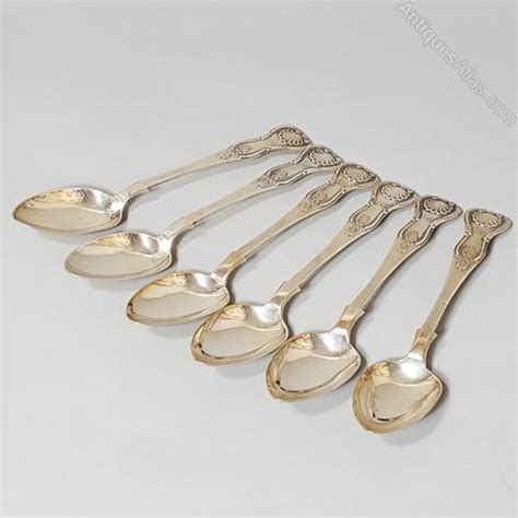 Antiques Atlas Kings Set Of Scottish Silver Tea Spoons 1859