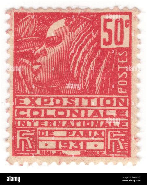 FRANCE 1930 An 50 Centimes Dark Red Postage Stamp Depicting Fachi