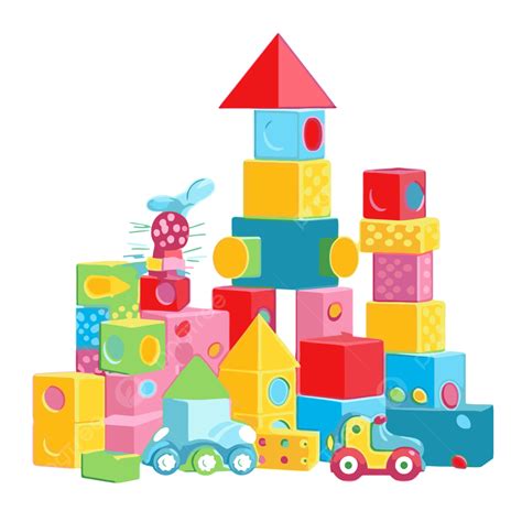 toy blocks clipart toy blocks  toy tower playset cartoon vector toy