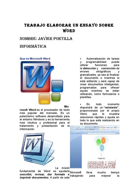 Trabajo Elaborar Un Ensayo Sobre Word By Javier Portilla Issuu