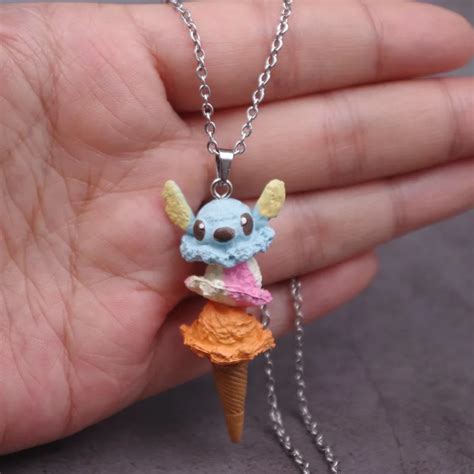 Tanio Disney Figurki Anime Stitch Naszyjnik Lalki Z Kresk Wek Wisiorek