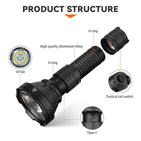 Sofirn Sf Tactical Flashlight Lm Led Lanterna Luminus Sft