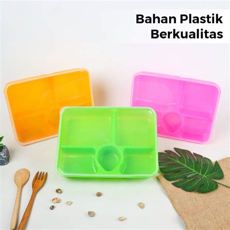 Jual Kotak Makan Merpati Lunch Box Sekat Anti Tumpah Food Grade