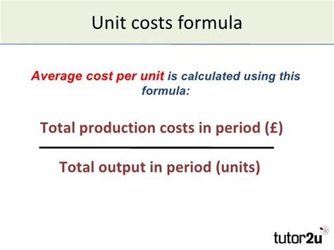 Image Result For Production Cost Formula Formula The Unit Cost