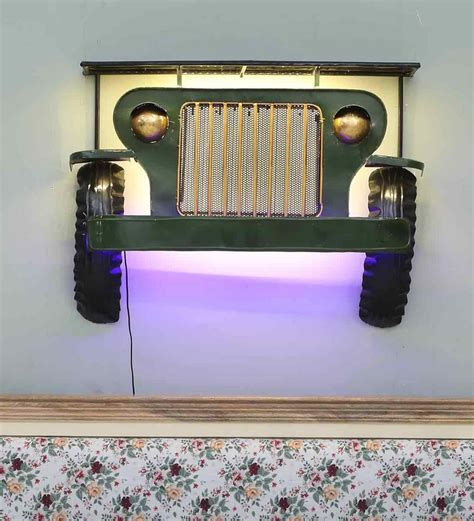 Buy Iron Jeep Metal Wall Art With Led By Decocraft At 62 OFF By