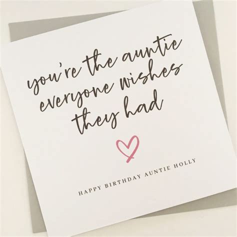 Personalised Auntie Birthday Card Youre The Auntie Everyone Wishes