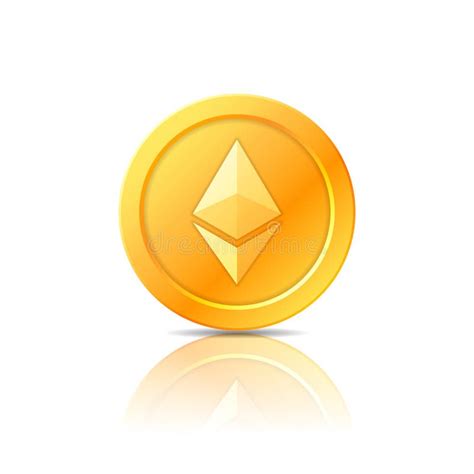 Simbolo Della Moneta Di Ethereum Icona Segno Emblema Illustrazione