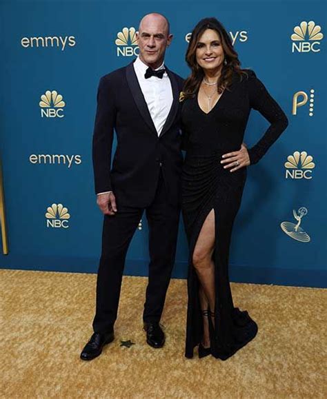 Law And Order Svus Mariska Hargitay Wows In Thigh Split Gown Alongside