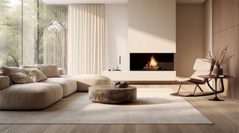 Premium AI Image | Luxurious Living Room with Fireplace and Stylish ...