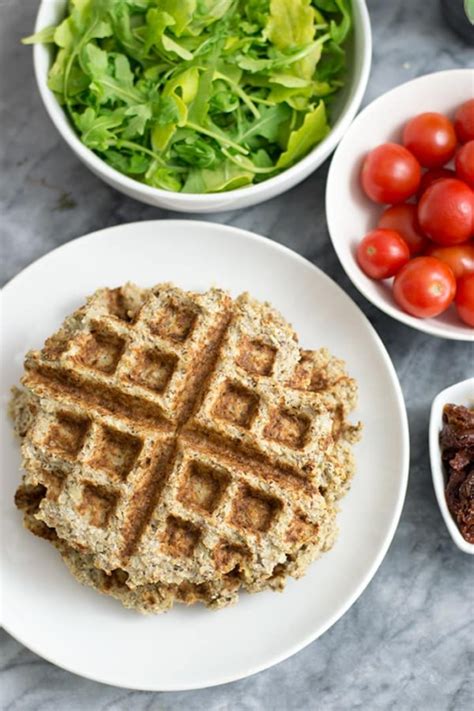 Simple Low Carb Savory Cauliflower Waffles Whole30 Bites Of Wellness