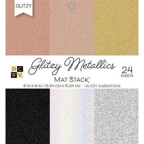 Dcwv X Glitter Cardstock Stack Pcs Glitzy Metallics Buddly Crafts