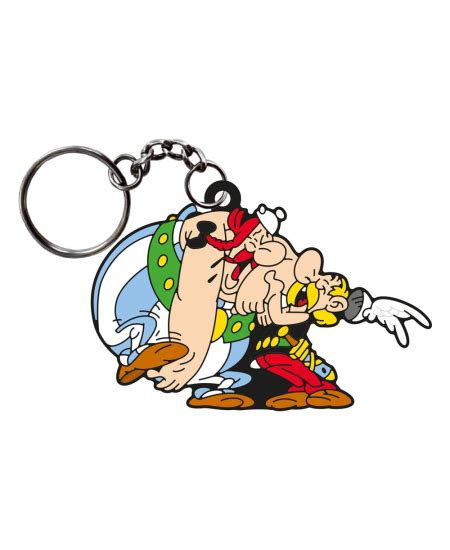 Llavero Asterix Keychain Asterix Obelix Laughing 9 Cm Plastoy 055003