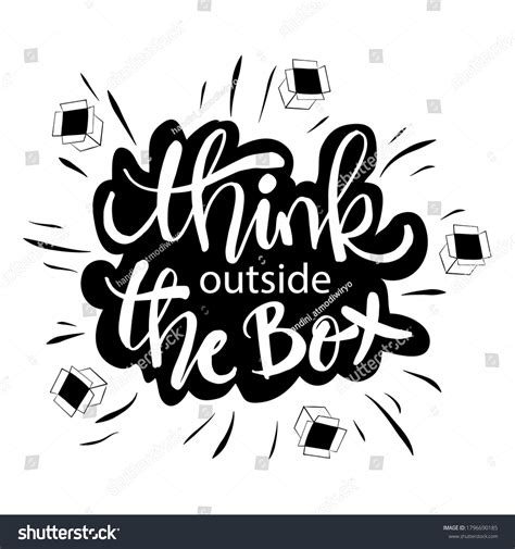 Thinking Outside The Box Motivational Quote Royalty Free Stock