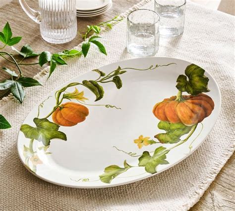 Rustic Pumpkin Serving Platter Pottery Barn