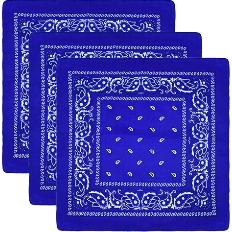 3 Pack Paisley Bandanas Multi Colored Cowboy Bandana Head Scarf Double