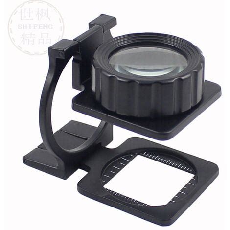 Loupe Compte Fils Pliant Pliable Avec Monture En M Tal Loupe Noir