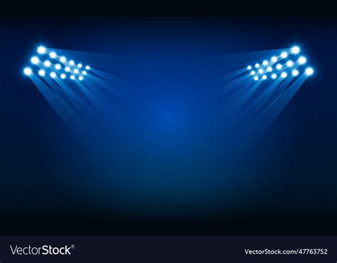 Bright stadium arena lights design Royalty Free Vector Image