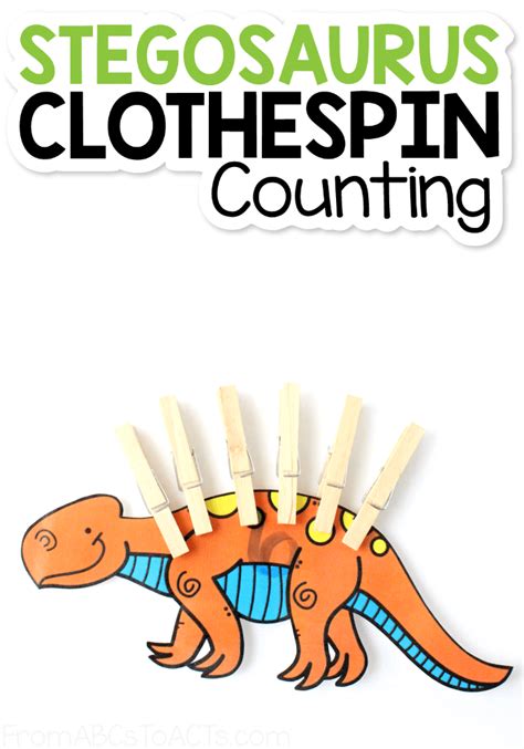 Dinosaur Fine Motor Counting Activity From Abcs To Acts