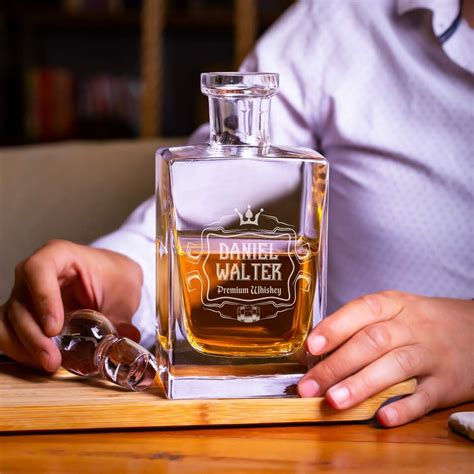 Juego De Decantador De Whisky Personalizado Con Dise O De Whisky De