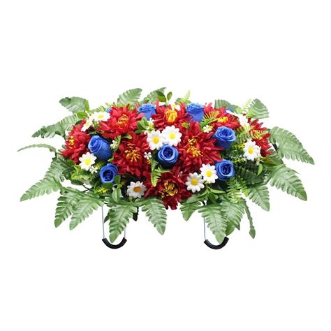 Artificial Cemetery Flowers, Artificial Silk Flower Arrangement ...