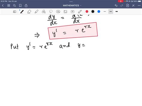 Solved In Problems Through Substitute Y E R X Into The Given