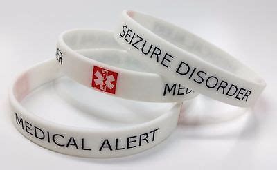 SEIZURE DISORDER Medical Alert Wristband Silicone bracelet | eBay