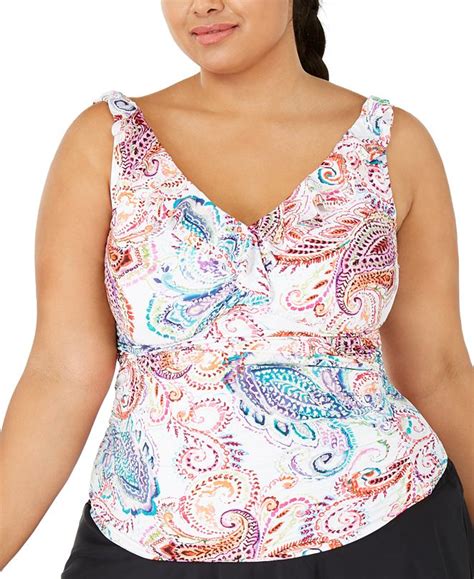 Lauren Ralph Lauren Plus Size Tummy Control Captiva Paisley Underwire