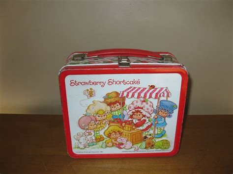 Strawberry Shortcake Metal Lunch Box Aladdin Industries Etsy