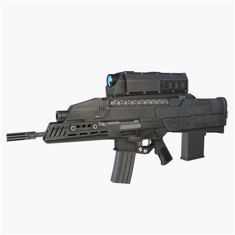 xm29 oicw rifle 3d model