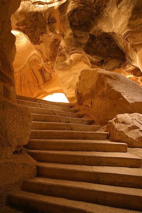 Stairway Inside The Caves Of Beit Guvrin National Park Israel By