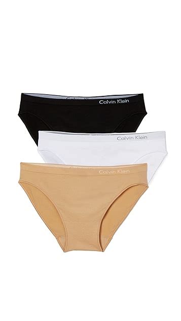 Calvin Klein Underwear Pure Seamless 3 Pack Bikini Briefs SHOPBOP