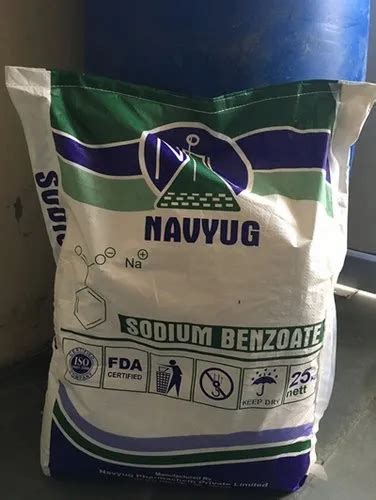 Navyug Sodium Benzoate Food Grade Packaging Type Bag Packaging Size