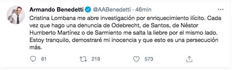 Corte Abre Proceso Penal Contra Armando Benedetti Por Enriquecimiento