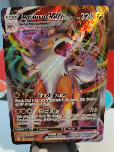 Pok Mon Tcg Lycanroc Vmax Evolving Skies Holo Ultra Rare Ebay