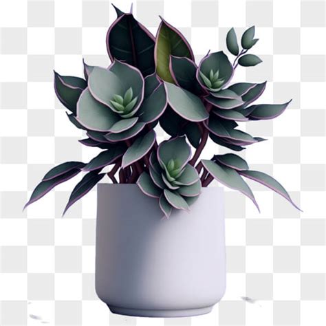 Descarga Planta Suculenta Saludable En Maceta Blanca Png En L Nea