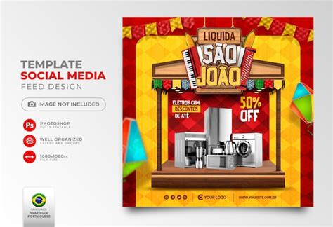 Postar Ofertas De Mídia Social De Saint Jhon Em Renderização 3d