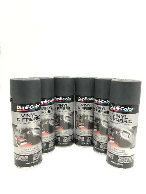 Duplicolor Hvp111 6 Pack Vinyl And Fabric Spray Paint Charcoal Gray