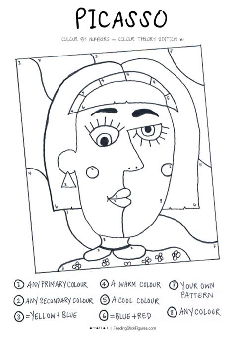 Pablo Picasso Face Printable For Kids - Tedy Printable Activities